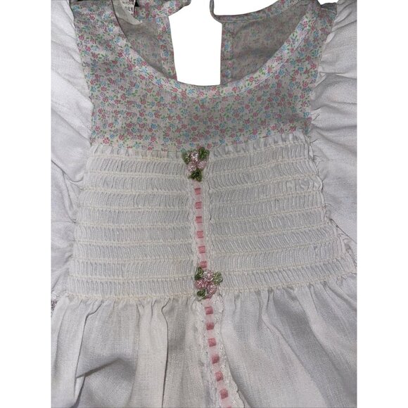 Evy Of California Vintage Girls USA Made Lace Dress T-2 Flower Dress Big Doll - Picture 10 of 16